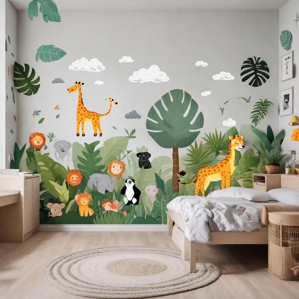 Décorez une chambre d'enfant avec des stickers muraux !