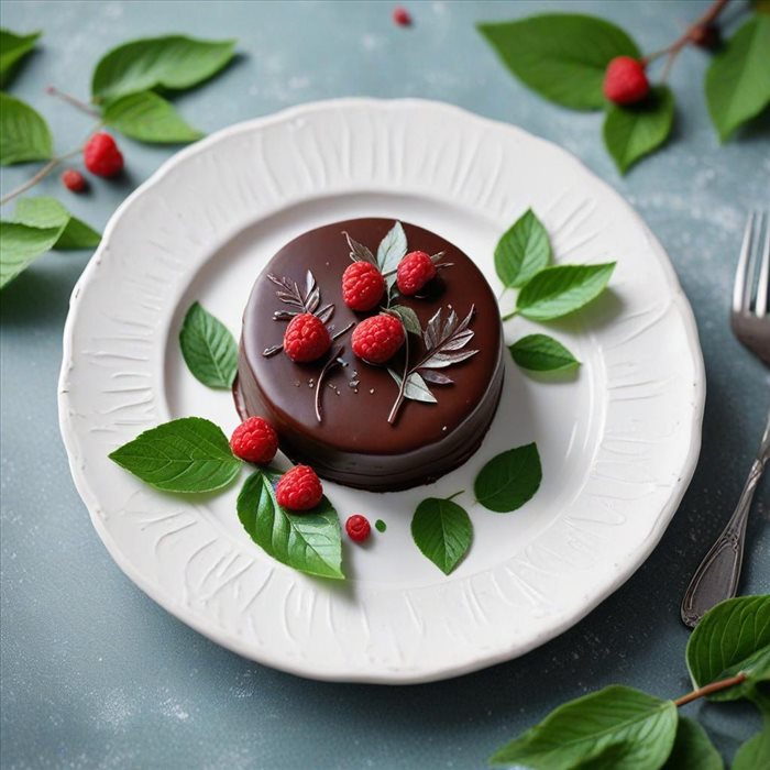 Décoration Créative pour Fondant au Chocolat