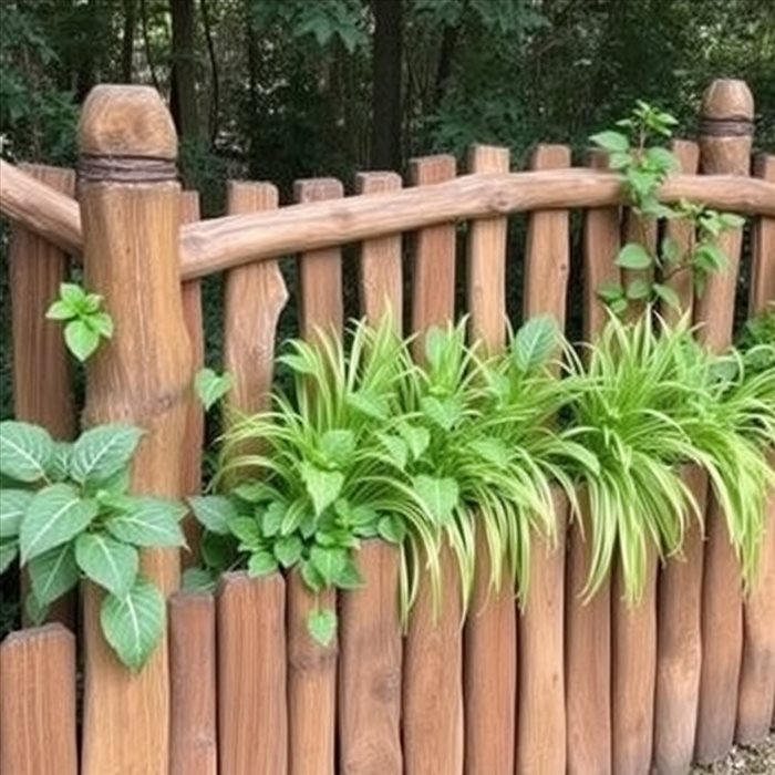 Décoration de Palissade en Bois