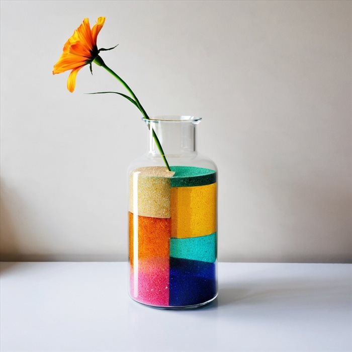Décorer un Vase Transparent : Guide Pratique au Sable