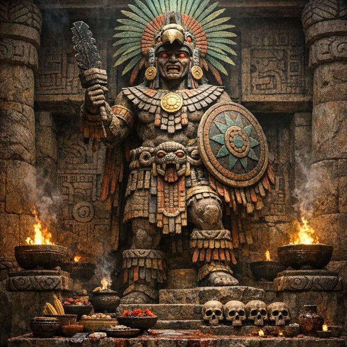 Huitzilopochtli : Mythes et Influence Aztèque