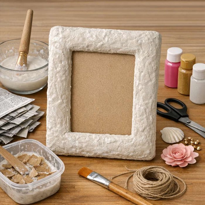 Cadre en papier mâché décoratif : guide simple et créatif