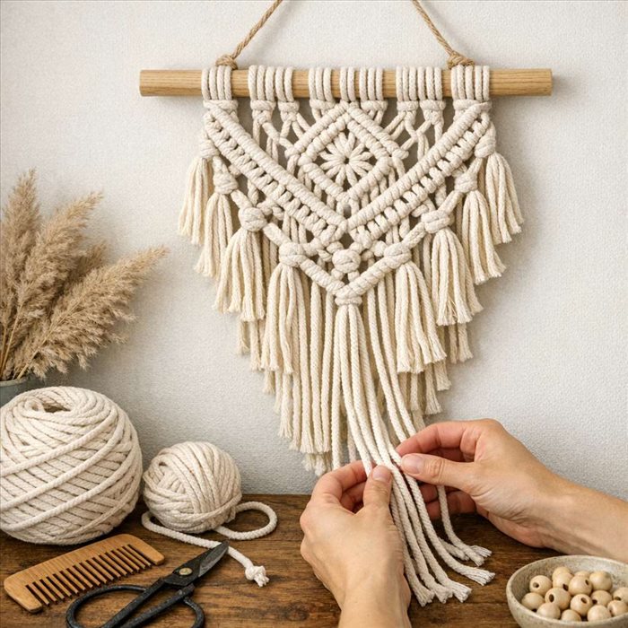 Comment faire une décoration murale en macramé ? Guide facile
