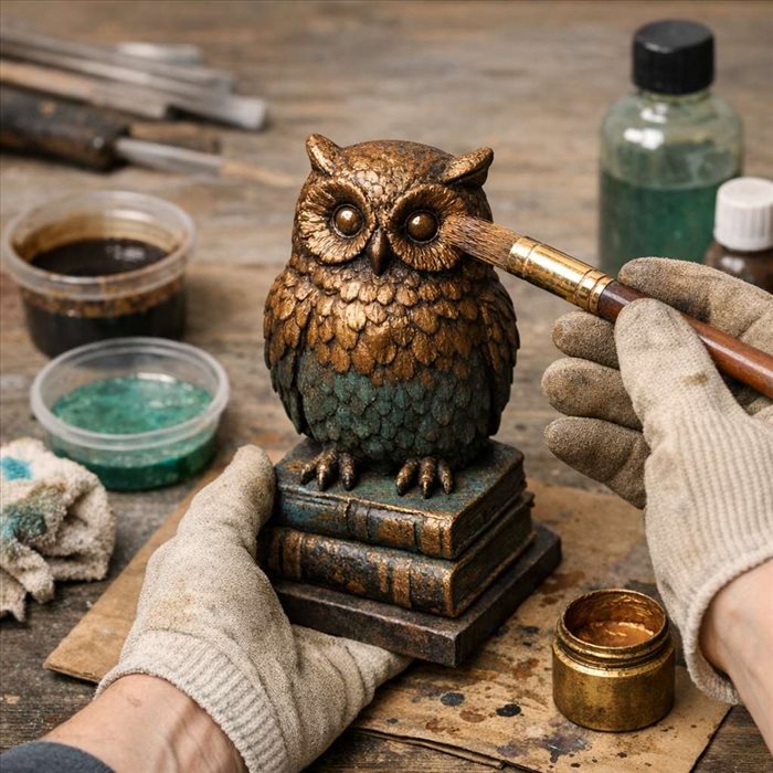 Patine effet bronze sur objet décoratif : guide simple et pro