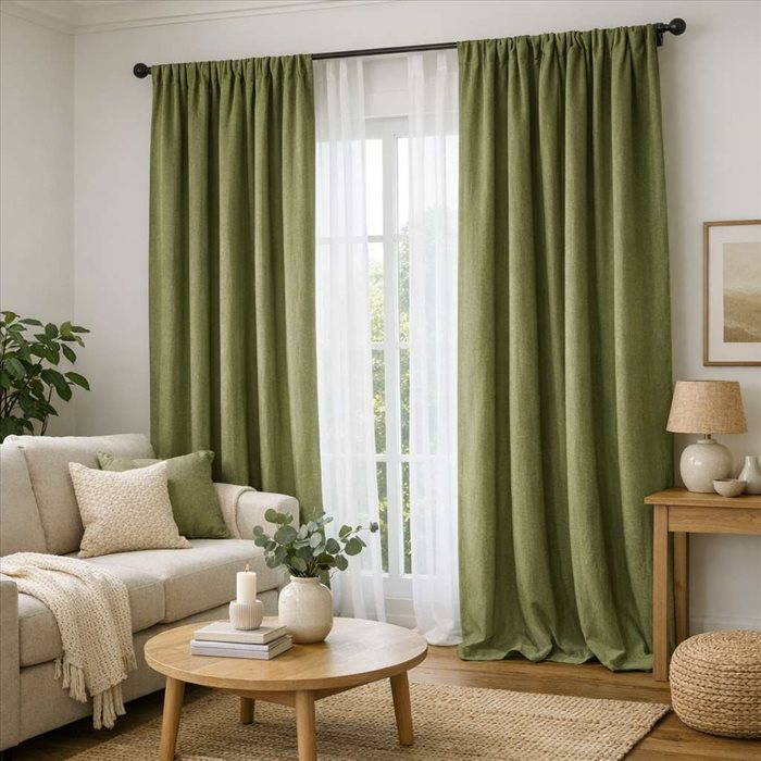 Rideaux vert olive : déco harmonieuse et idées faciles