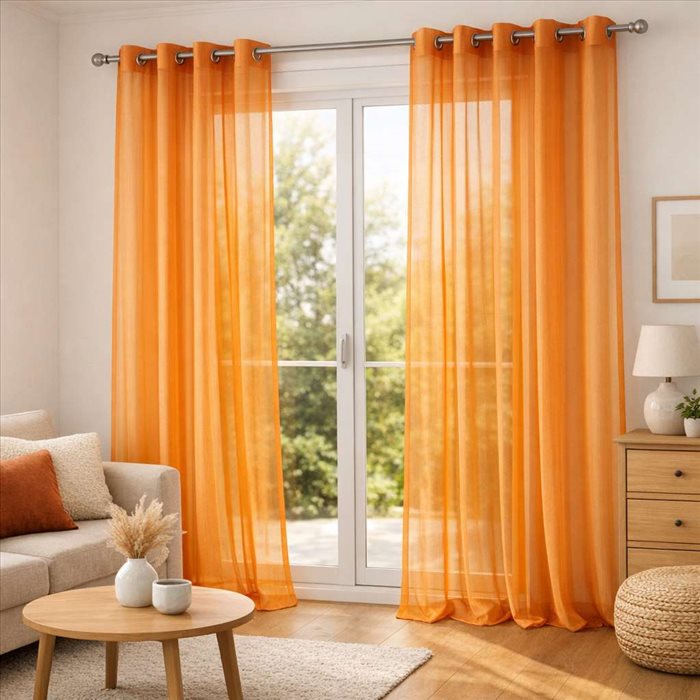Voilage orange : dans quelle pièce l’installer ? Guide complet