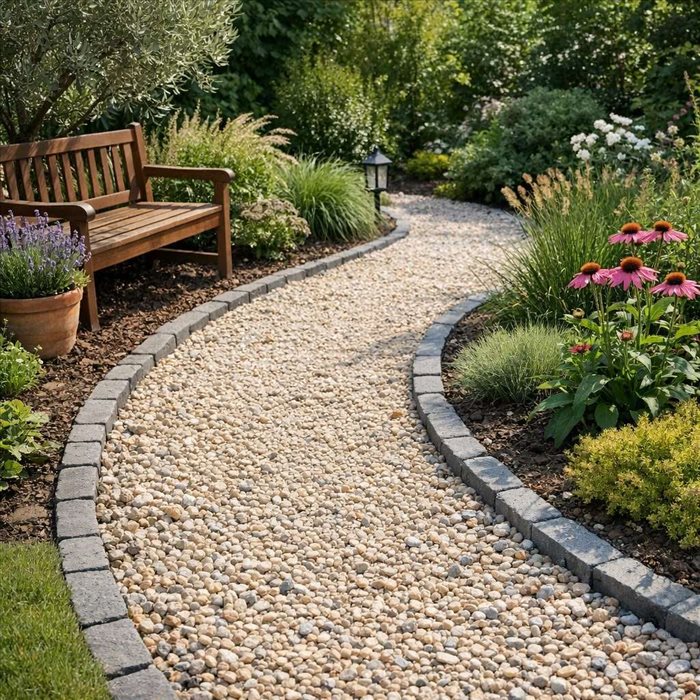 Créer une allée de jardin en gravier : guide simple et durable