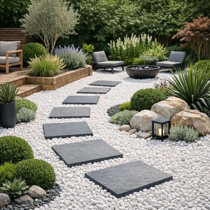 Jardin en gravier blanc : conseils, choix et aménagement