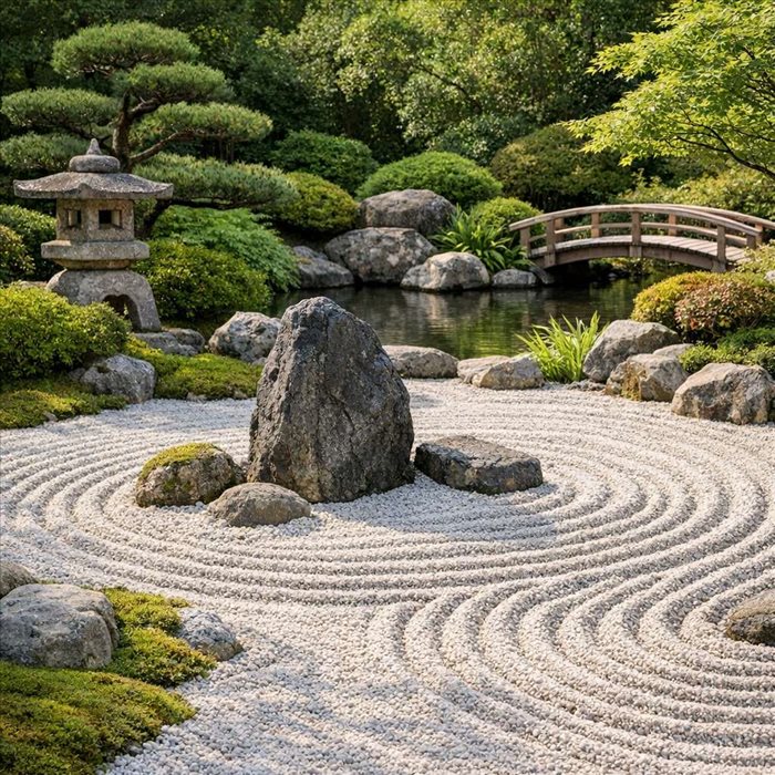 Jardin japonais avec gravier : idées et conseils pour réussir