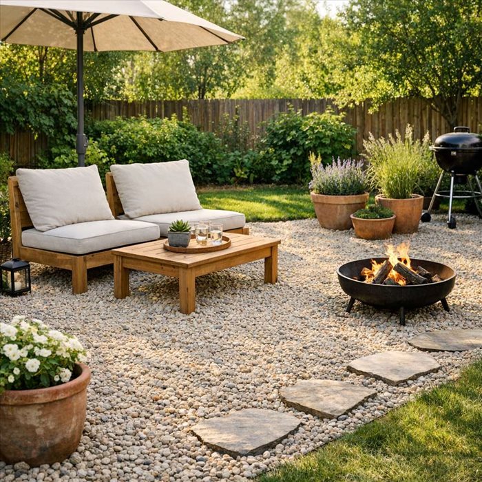 Terrasse en gravier : avantages et inconvénients à connaître