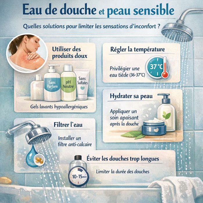 Peau sensible sous la douche : 6 solutions contre l’inconfort