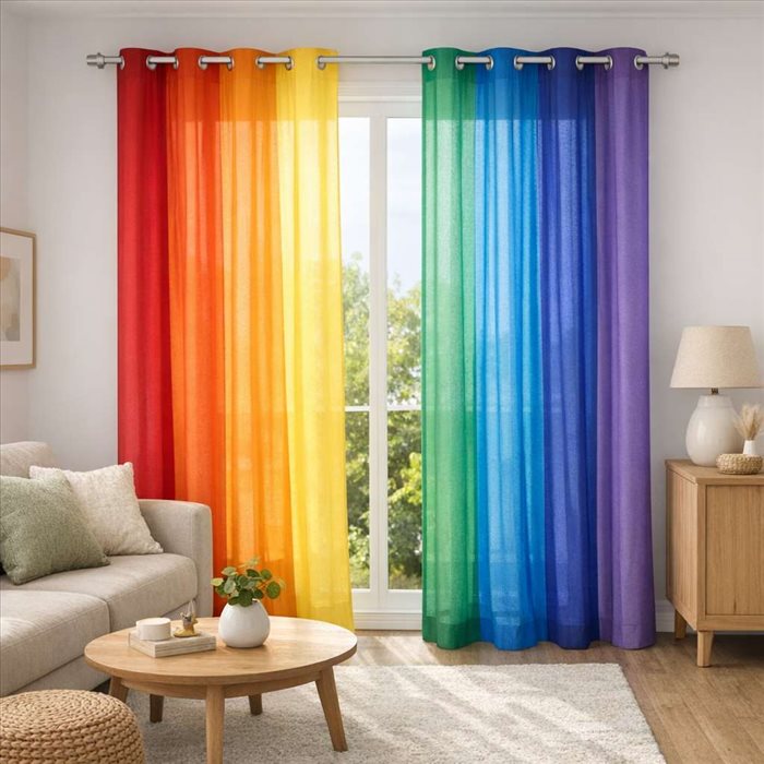 Rideau arc-en-ciel : 7 astuces pour une déco harmonieuse