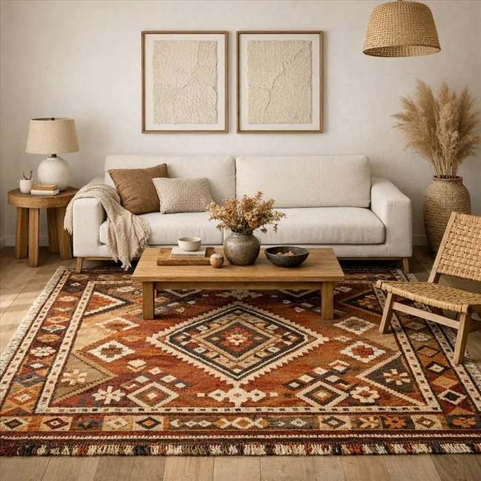 Tapis artisanal : réchauffer une décoration minimaliste