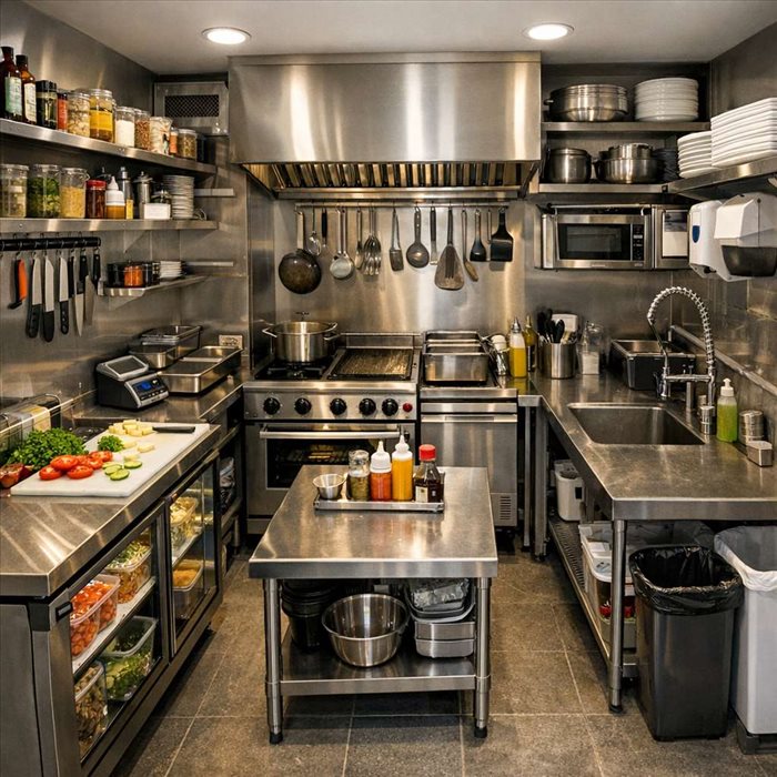Petite cuisine professionnelle : optimiser l’espace et les flux