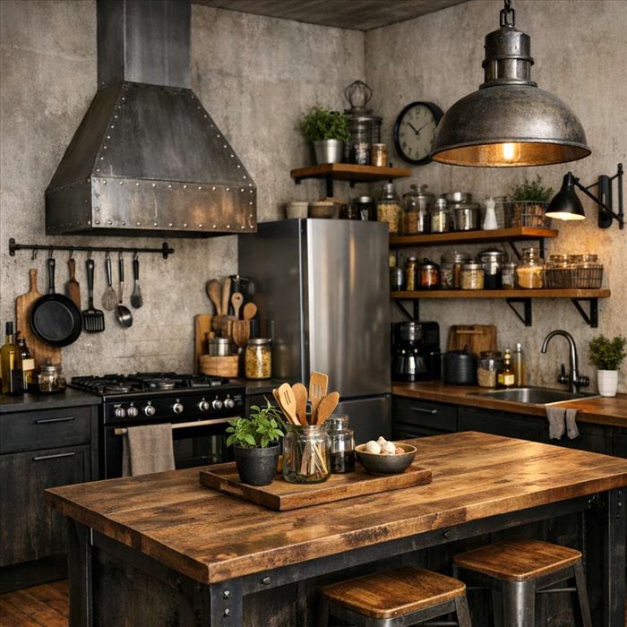 Cuisine industrielle sans travaux : idées déco faciles et stylées